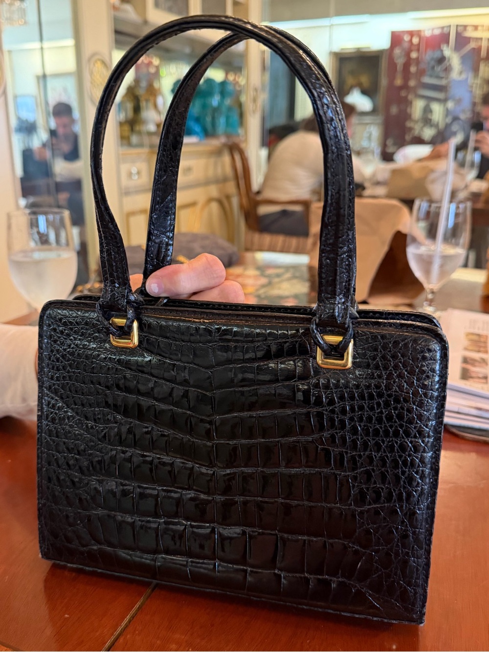 Vintage Gucci Crocodile Authentic Top-Handle Bag - Picture 7 of 9